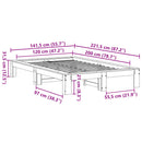 vidaXL tömör fenyőfa ágykeret ágy matrac nélkül 120 x 200 cm
