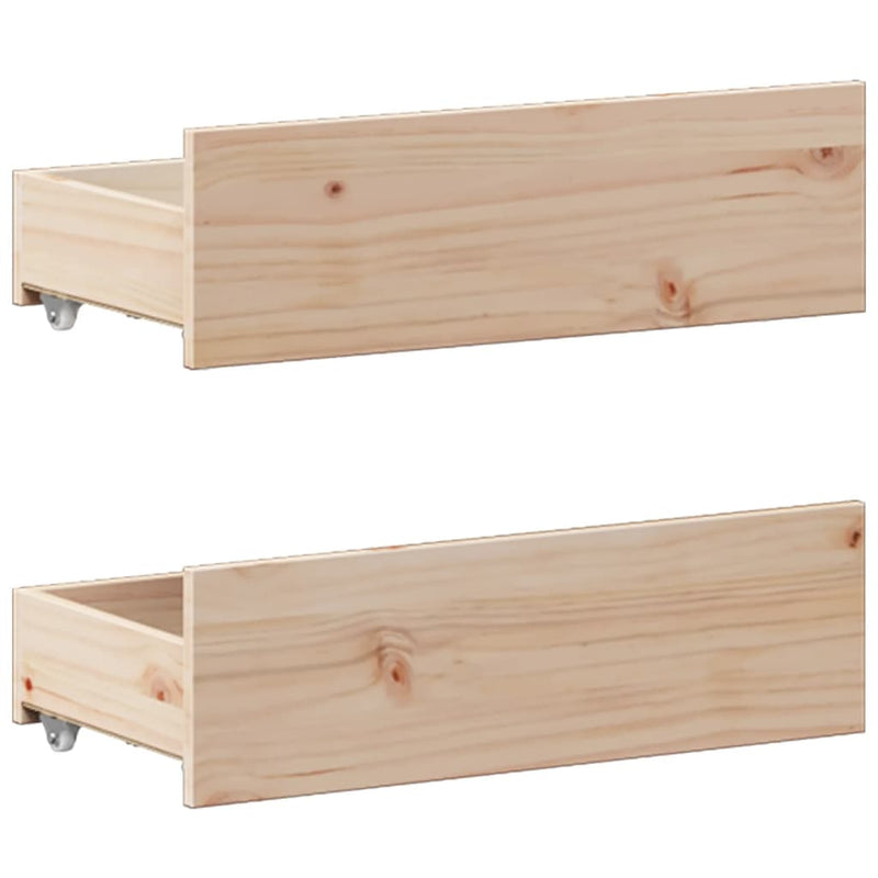 vidaXL tömör fenyőfa ágy matrac nélkül fejtámlával 200 x 200 cm