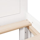 vidaXL fehér tömör fenyőfa ágy matrac nélkül fejtámlával 200 x 200 cm