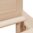 vidaXL tömör fenyőfa ágy matrac nélkül fejtámlával 180 x 200 cm