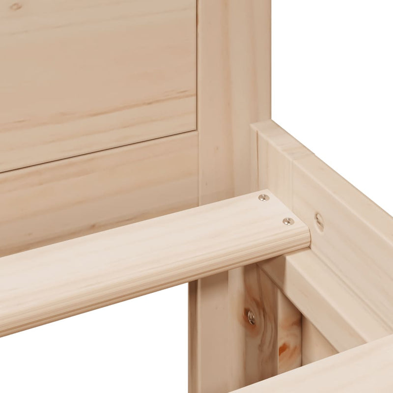 vidaXL tömör fenyőfa ágy matrac nélkül fejtámlával 180 x 200 cm