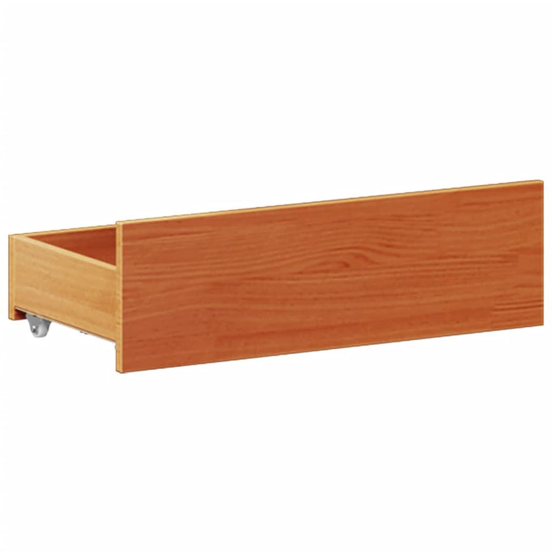 vidaXL barna tömör fenyőfa ágy matrac nélkül fejtámlával 180 x 200 cm