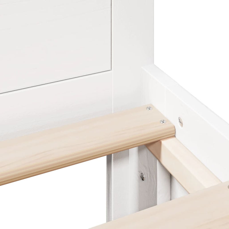 vidaXL fehér tömör fenyőfa fejtámlás ágykeret matrac nélkül 160x200 cm