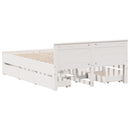 vidaXL fehér tömör fenyőfa fejtámlás ágykeret matrac nélkül 150x200 cm