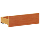 vidaXL barna tömör fenyőfa fejtámlás ágykeret matrac nélkül 150x200 cm