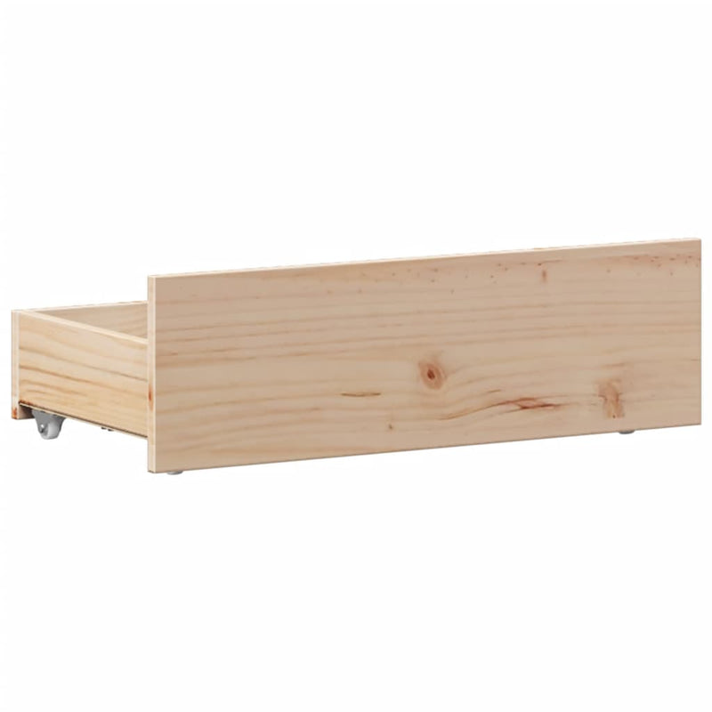 vidaXL tömör fenyőfa ágy matrac nélkül fejtámlával 90 x 200 cm