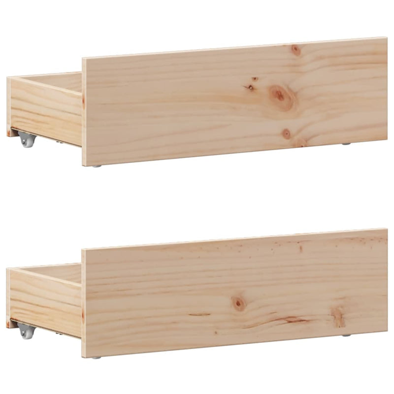 vidaXL tömör fenyőfa ágy matrac nélkül fejtámlával 90 x 200 cm