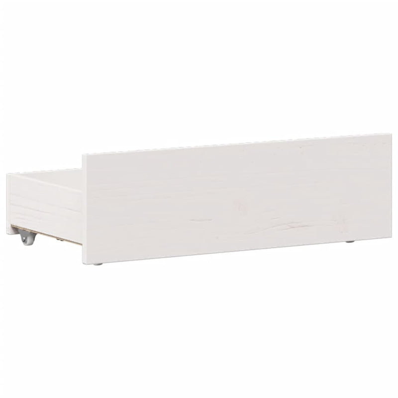 vidaXL fehér tömör fenyőfa ágy matrac nélkül fejtámlával 90 x 200 cm