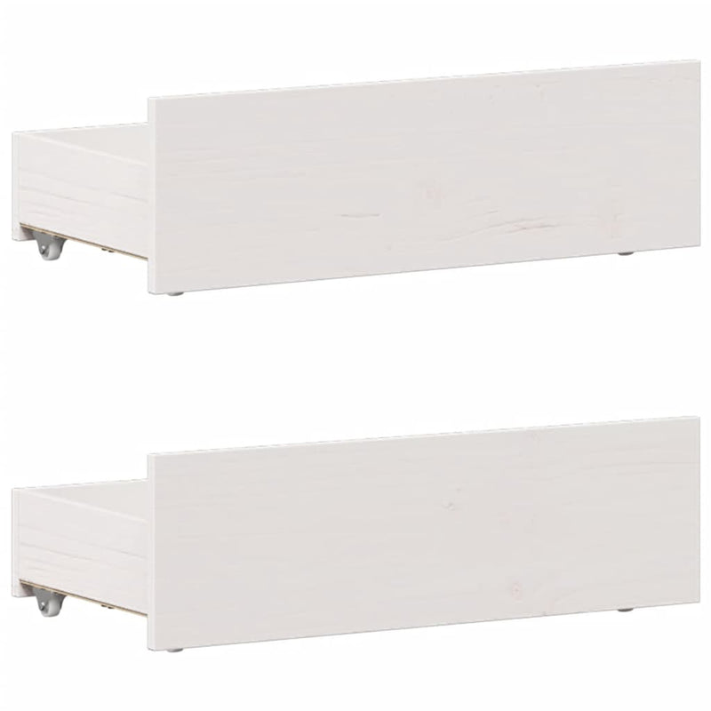 vidaXL fehér tömör fenyőfa ágy matrac nélkül fejtámlával 90 x 200 cm