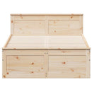 vidaXL tömör fenyőfa fejtámlás ágykeret matrac nélkül 135 x 190 cm