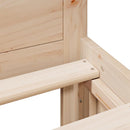 vidaXL tömör fenyőfa fejtámlás ágykeret matrac nélkül 135 x 190 cm