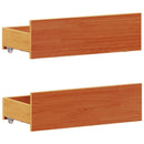 vidaXL barna tömör fenyőfa fejtámlás ágykeret matrac nélkül 135x190 cm
