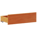 vidaXL barna tömör fenyőfa fejtámlás ágykeret matrac nélkül 135x190 cm