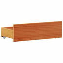 vidaXL barna tömör fenyőfa fejtámlás ágykeret matrac nélkül 75x190 cm