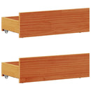 vidaXL barna tömör fenyőfa fejtámlás ágykeret matrac nélkül 75x190 cm