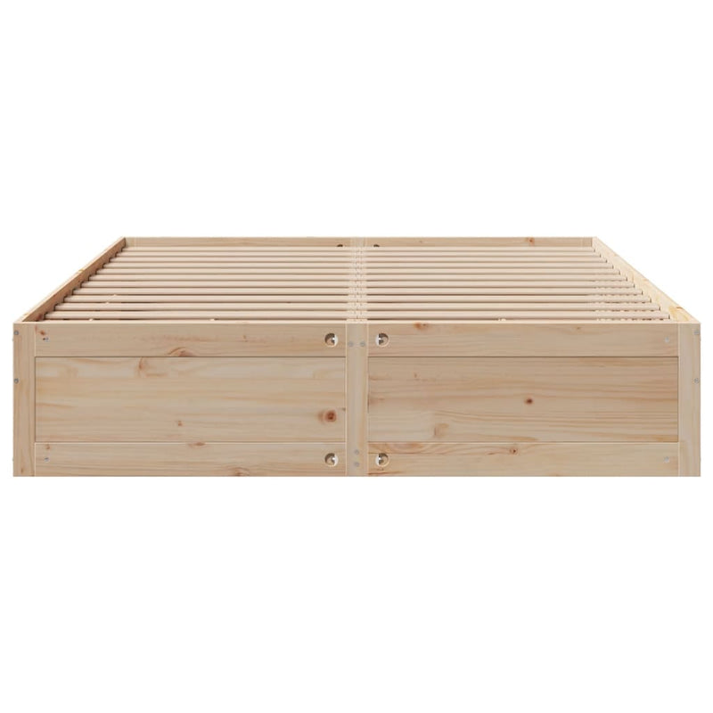 vidaXL tömör fenyőfa fiókos ágykeret matrac nélkül 200 x 200 cm