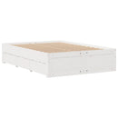 vidaXL fehér tömör fenyőfa fiókos ágykeret matrac nélkül 150 x 200 cm
