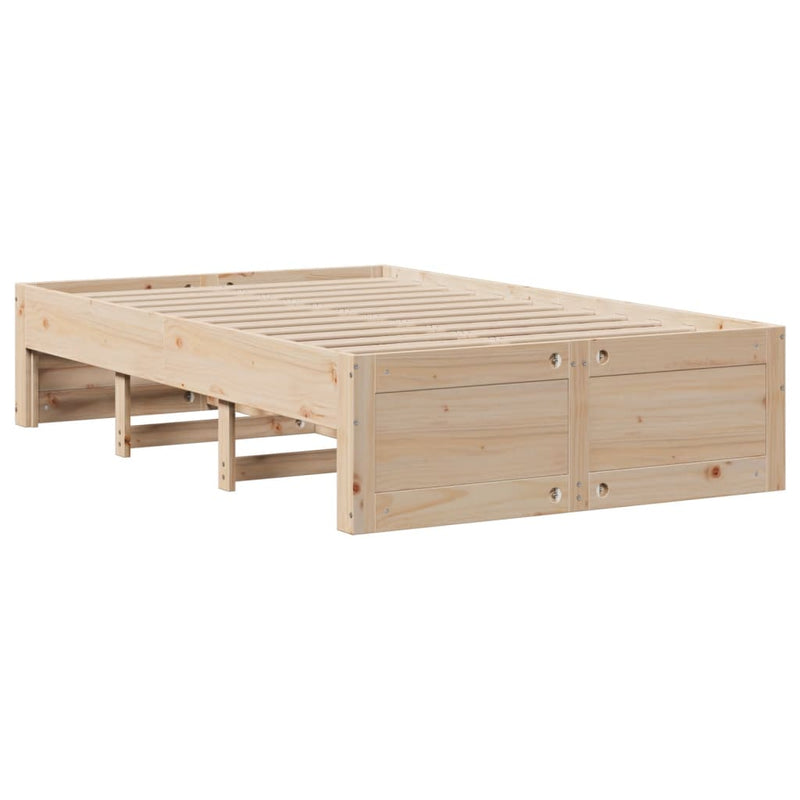 vidaXL tömör fenyőfa fiókos ágykeret matrac nélkül 120 x 200 cm