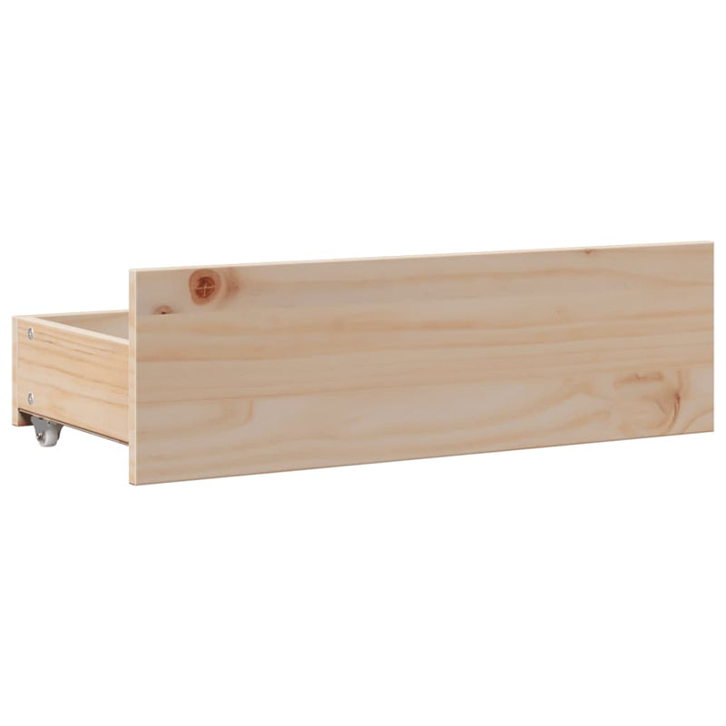 vidaXL tömör fenyőfa fiókos ágykeret matrac nélkül 120 x 200 cm