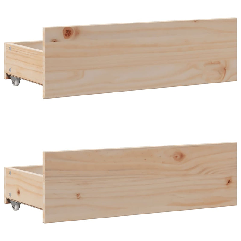 vidaXL tömör fenyőfa fiókos ágykeret matrac nélkül 120 x 200 cm
