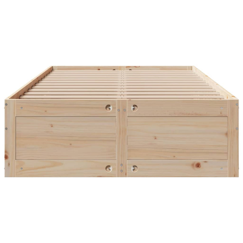 vidaXL tömör fenyőfa fiókos ágykeret matrac nélkül 120 x 190 cm