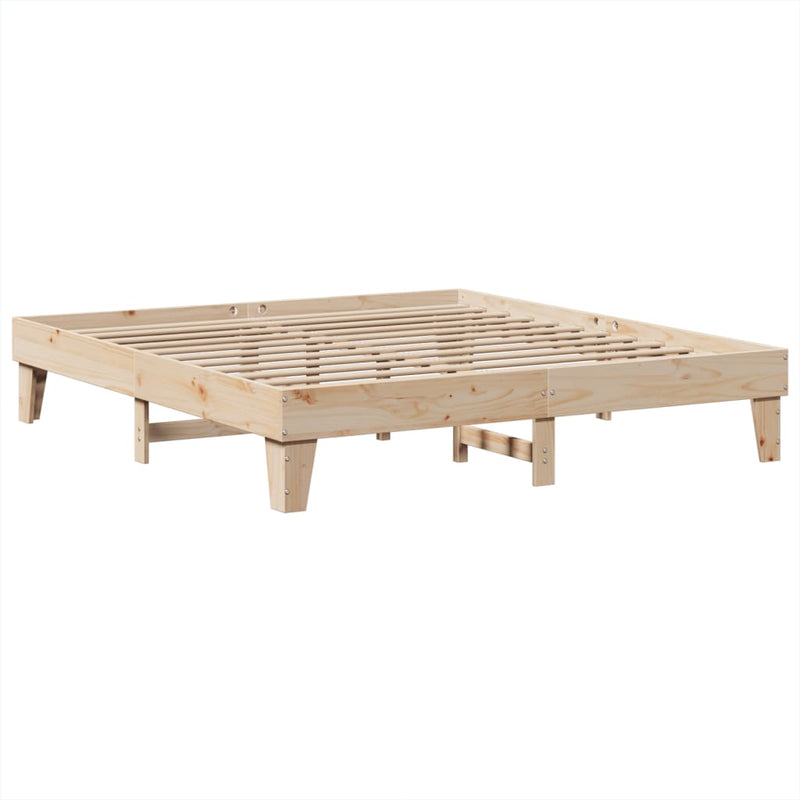 vidaXL tömör fenyőfa ágy matrac nélkül 180 x 200 cm