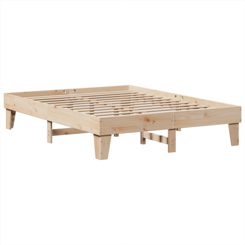 vidaXL tömör fenyőfa ágy matrac nélkül 160 x 200 cm