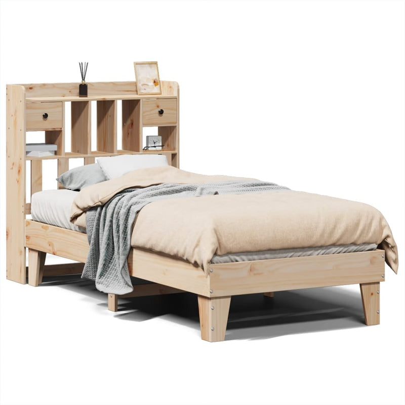 vidaXL tömör fenyőfa ágy matrac nélkül 75 x 190 cm