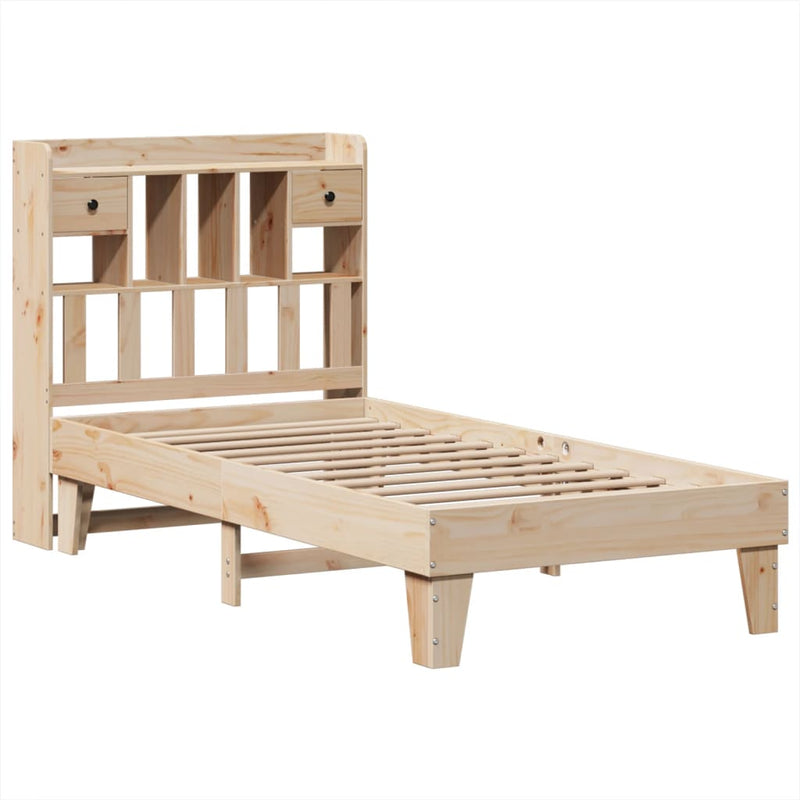 vidaXL tömör fenyőfa ágy matrac nélkül 75 x 190 cm