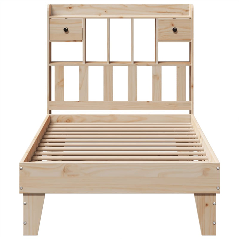 vidaXL tömör fenyőfa ágy matrac nélkül 75 x 190 cm