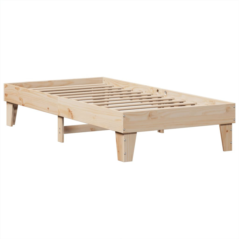 vidaXL tömör fenyőfa ágy matrac nélkül 75 x 190 cm