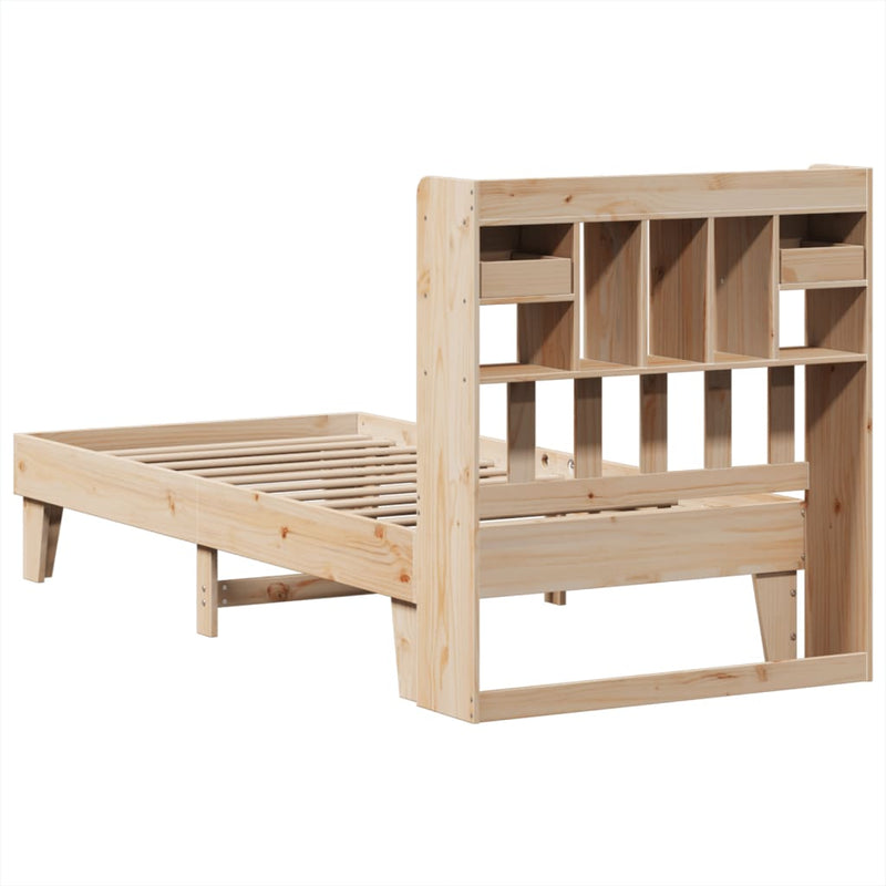 vidaXL tömör fenyőfa ágy matrac nélkül 75 x 190 cm