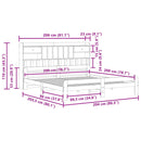 vidaXL barna tömör fenyőfa könyvespolcos ágy matrac nélkül 200 x 200cm