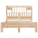 vidaXL tömör fenyőfa könyvespolcos ágy matrac nélkül 150 x 200 cm