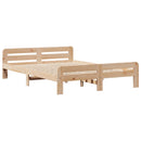 vidaXL tömör fenyőfa könyvespolcos ágy matrac nélkül 150 x 200 cm