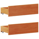 vidaXL barna tömör fenyőfa könyvespolcos ágy matrac nélkül 200 x 200cm