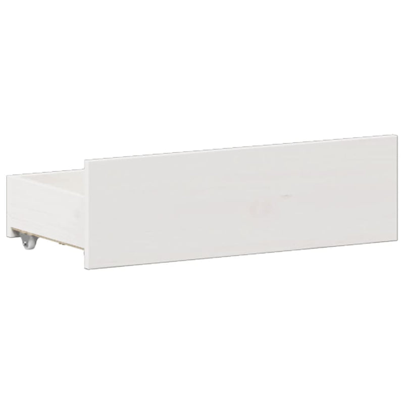 vidaXL fehér tömör fenyőfa könyvespolcos ágy matrac nélkül 180x200 cm