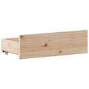 vidaXL tömör fenyőfa könyvespolcos ágy matrac nélkül 135 x 190 cm