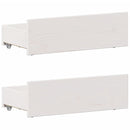 vidaXL fehér tömör fenyőfa könyvespolcos ágy matrac nélkül 75 x 190 cm