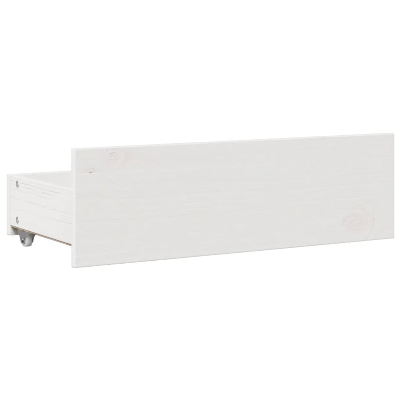 vidaXL fehér tömör fenyőfa könyvespolcos ágy matrac nélkül 160x200 cm