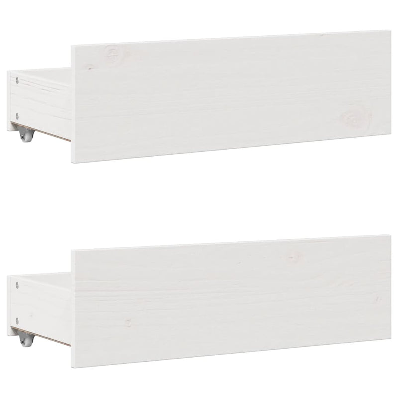 vidaXL fehér tömör fenyőfa könyvespolcos ágy matrac nélkül 160x200 cm