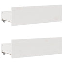 vidaXL fehér tömör fenyőfa könyvespolcos ágy matrac nélkül 90 x 200 cm