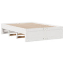vidaXL fehér tömör fenyőfa könyvespolcos ágy matrac nélkül 140x190 cm