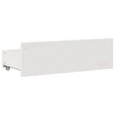 vidaXL fehér tömör fenyőfa könyvespolcos ágy matrac nélkül 140x190 cm
