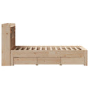 vidaXL tömör fenyőfa könyvespolcos ágy matrac nélkül 75 x 190 cm