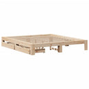 vidaXL tömör fenyőfa ágy matrac nélkül 200 x 200 cm