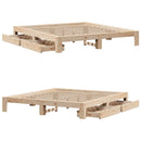 vidaXL tömör fenyőfa ágy matrac nélkül 200 x 200 cm