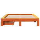 vidaXL viaszbarna tömör fenyőfa ágy matrac nélkül 140 x 200 cm