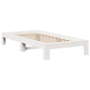 vidaXL fehér tömör fenyőfa ágy matrac nélkül 100 x 200 cm