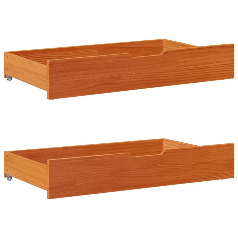 vidaXL viaszbarna tömör fenyőfa ágy matrac nélkül 100 x 200 cm